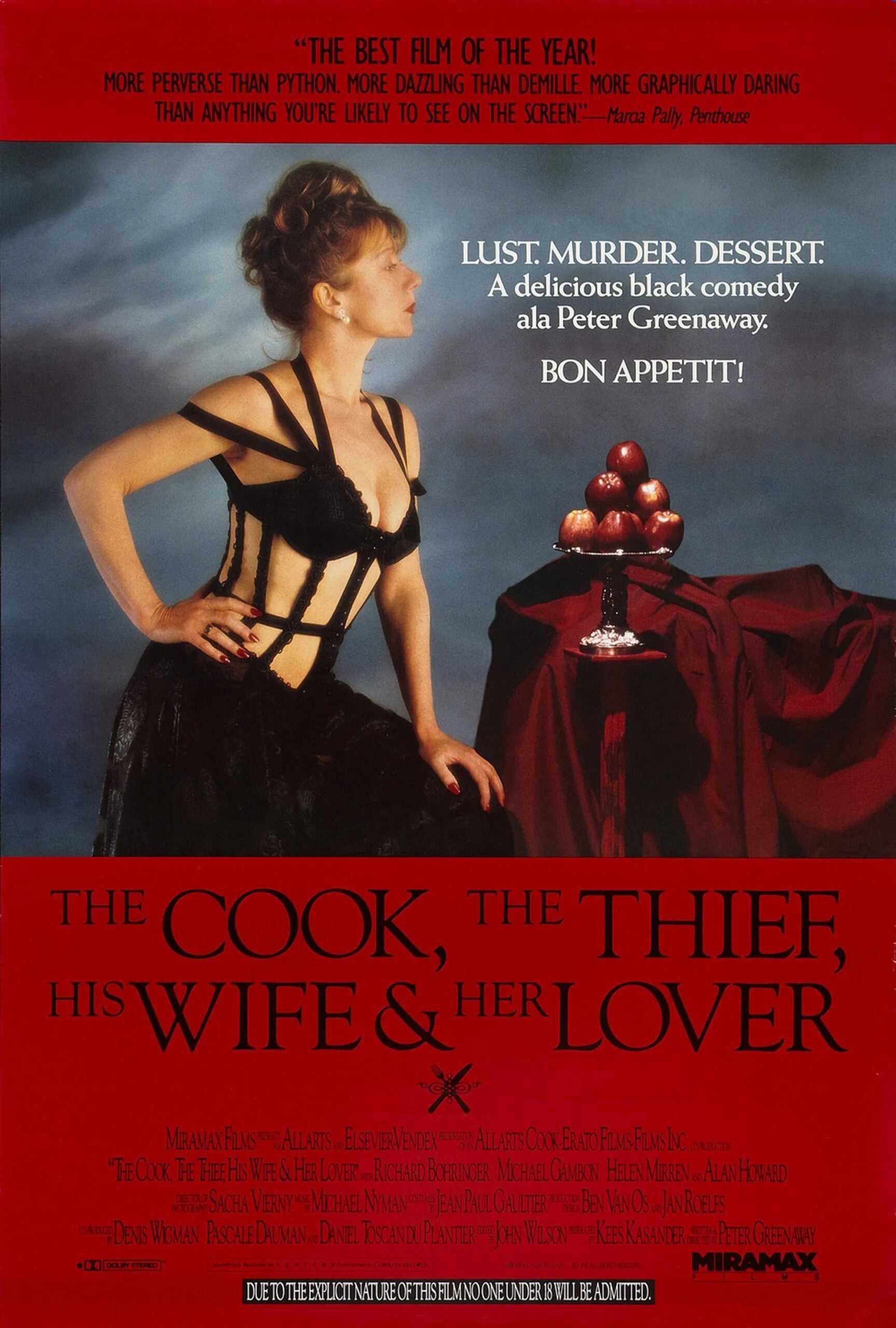 The Cook, the Thief, His Wife & Her Lover Movie on DVD $9.99