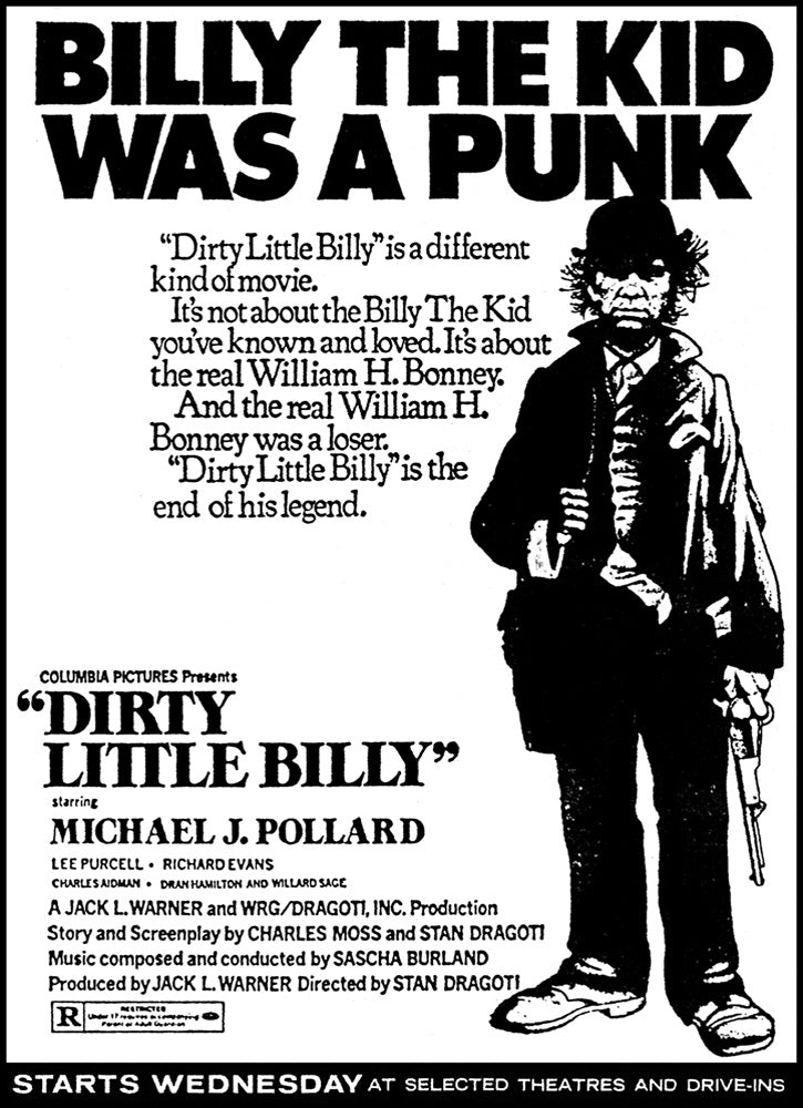 Dirty Little Billy Movie on DVD (1972)
