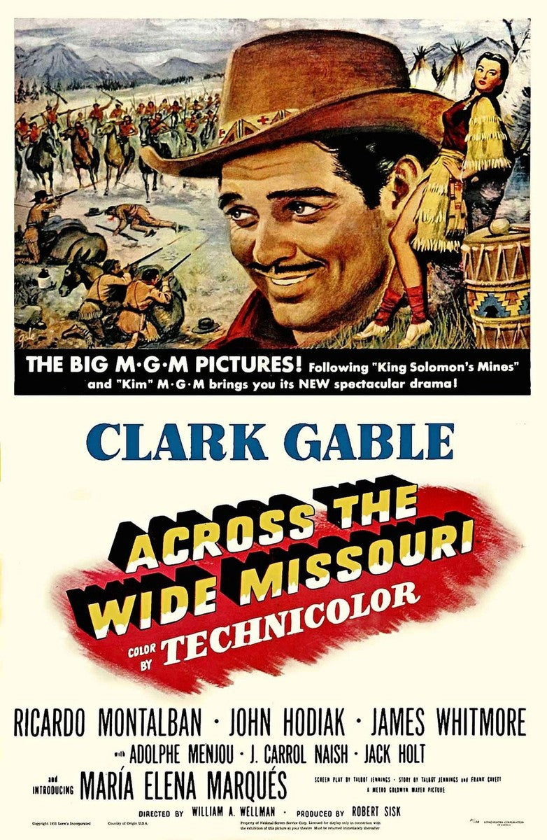 Across the Wide Missouri (1951) Movie on DVD $9.99